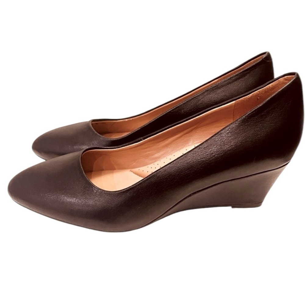 Aerosoles Inner Circle Cushioned Insole Genuine Leather Wedge Heels  Size 9